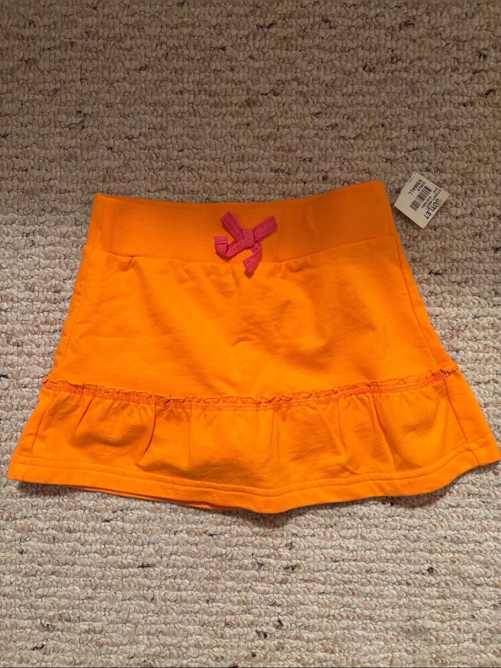 Circo Orange Skirt with Pink Bow Girls XS 4/5